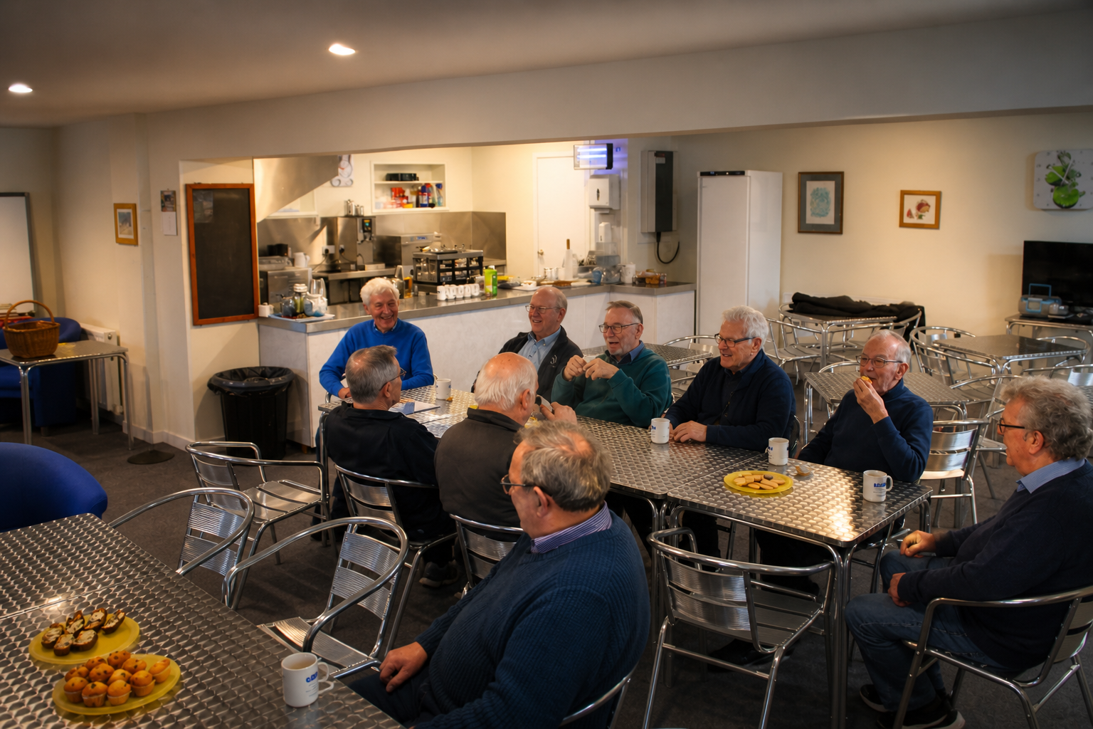 Inside Alford Men's Shed — members at work